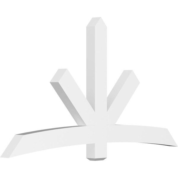 Ekena Millwork Alberta Architectural Grade PVC Gable Bracket, 84"W x 45 1/2"H x 4"D x 6"F, 13/12 Pitch GBP084X46X0406ALB00 - main